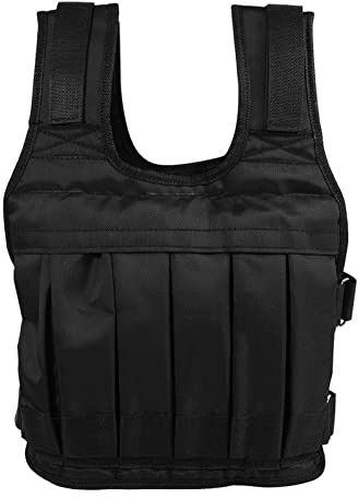 Gewichtsweste, Oxford-Stoff, Strapazierfähig, 50 Kg, Gewichtsweste, Krafttrainingsjacke, 55 X 44 Cm, Gewichtsweste, Verstellbare Gewichtsweste, Workout-Gewichtsjacke für Workout, Fitness, Sportler, Fi