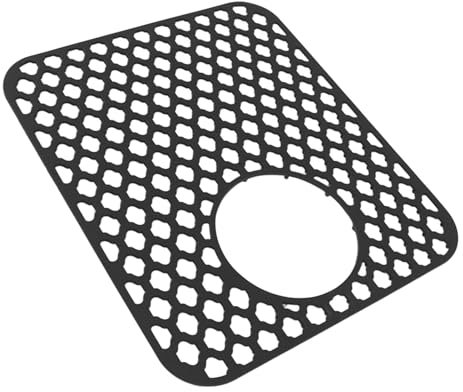Spülbeckenmatte, Pflegeleichtes, Rutschfestes Silikon-Spülbeckengitter für die Küche (BLACK)