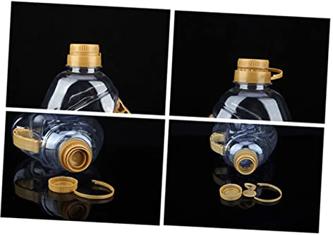 Cabilock Set Di Bottiglie Per in Plastica Pet Da 1 8 L - A Tenuta Stagna E Con Beccuccio Seghettato - Contenitore Da Cucina Per Oli Aceti E Altro