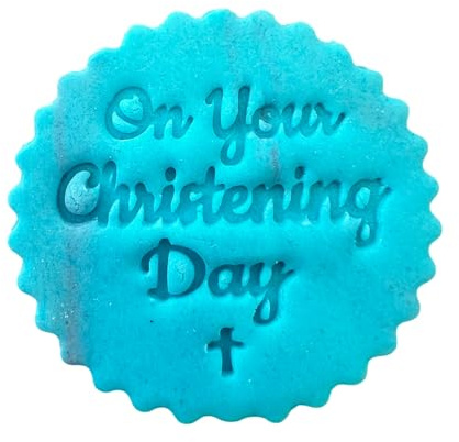 Christening Day Fondant Stamp Debosser Cupcake Icing Cookie Cutter Decoration Cake (6cm)