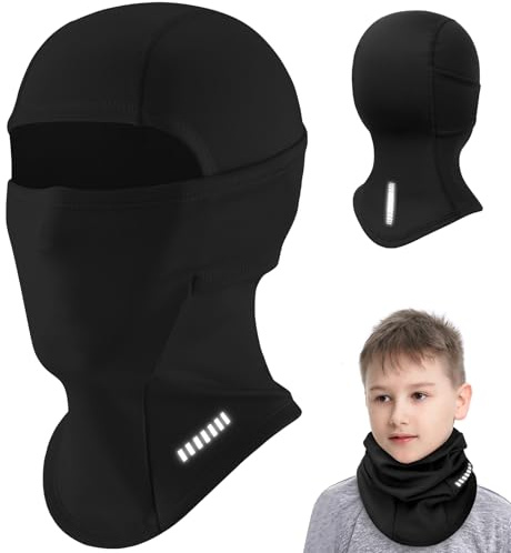 WACCET Passamontagna Invernale Termico Bambini, Passamontagna Bambino da Sci Multifunzionale in Pile Maschera da Sci Antivento e Calda Scaldacollo per Ragazzi Ragazze Bici e Sport all'Aria Aperta