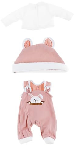 Kleidung Outfits für Baby Puppen Kleidung, Puppenkleidungsset, Puppenkleidung 18 Zoll, Kleidung Puppenzubehör mit Hut für Kinder Mädchen Jungen (Hasen)