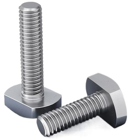WENYOG Hammerkopfschrauben T-Schrauben M5 M6 M8 M10 M12 T-Schraube Vierkantschrauben 304 Edelstahl Hammerkopfschrauben for T-Nut(35mm,M10(1pcs))