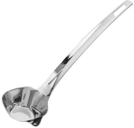 PartyKindom Mestolo in Acciaio Inossidabile Per Filtrare Olio e Grasso Separatore Per Zuppe e Salse Utensile Da Cucina Lungo Manico Per Cottura Servizio e Preparazione Di Condimenti