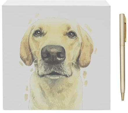 Lesser & Pavey Golden Labrador Memo Block Robert James Hull for Home & Office | Stylish Notepads & Writing Pads For Daily Use | Compact Note pad & Memo Pads for Daily Notes & Reminders