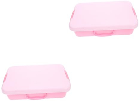 BESPORTBLE 2pcs Portable Sand Box with Lid and Handle Portable Sandbox for Multifunctional Outdoor Storage Tray for Indoor Play and Travel