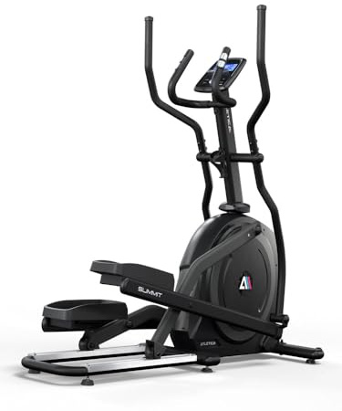 Atletica Bicicleta elíptica Summit | Bicicleta elíptica compacta y plegable premium con 24 kg de masa oscilante | 51 cm de longitud de paso y Bluetooth – ideal para un entrenamiento eficaz en espacios