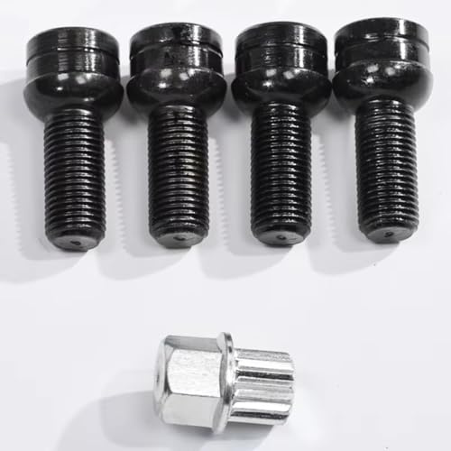 Bulloni antifurto per Ruote Auto compatibili con VW, Golf, Maggiolino, 1 Set da 17 mm, bulloni per Ruote e Dadi antifurto, Accessori per bulloni per Ruote Auto, bulloni per Pneumatici Auto