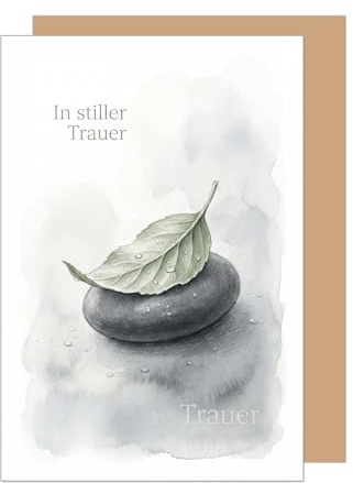 Edition Seidel Biglietto di condoglianze, con busta, biglietto di condoglianze, biglietto di condoglianze, biglietto pieghevole con scritta in stiller Trauer Mitgefühl Erinnerung Anteilnahme Gedenken