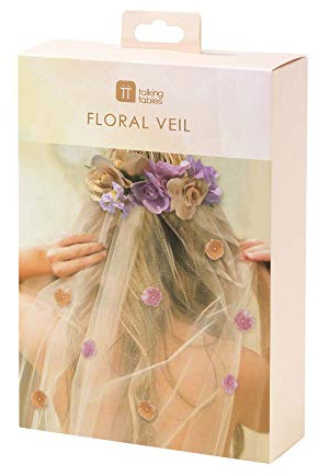 Talking Tables Bride to Be Blumen-Haarband Hochzeitsschleier für Junggesellinnenabschied Brautparty Verlobung Bridal Shower, Rosa
