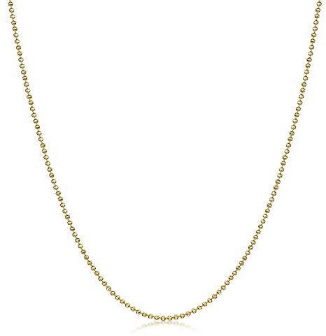 PRINS JEWELS Feine 18 Karat 750 Gelbgold Kugel Kette Diamantschliff 1.20 mm (45)