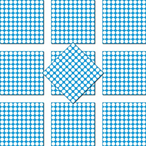 1000 Klebepunkte 5mm selbstklebend farbige Punkt Aufkleber PVC Deko Folie Etiketten Inventur (weiß)