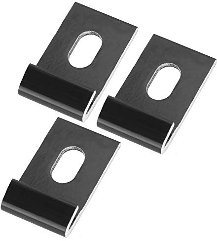 10Pcs Plant Support Stakes Base Clips Hook Greenhouse Column Support Fixings Attaches,Aluminium (Black)