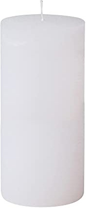Großpack Rustik Stumpenkerzen, vollfarbig gegossen, 100% Paraffin, RAL Gütezeichen, Stumpenkerze, Rustikkerze, Rustikkerzen (190x68mm (6 St.), weiß)