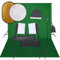 vidaXL Fotostudio-Set mit Beleuchtung, Hintergrund und Reflektor, Studio-Kit, Tageslicht-Lampe, Studio-Beleuchtung-Set, Studio-Licht, Fotografie-Licht