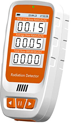 CHNADKS Geiger Counter Radiation Detector with LCD Display, Mini Monitor Dosimeter Beta Gamma X-ray, Rechargeable Handheld Nuclear Radiation Monitor