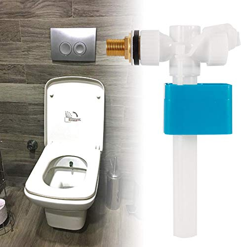 Side Entry Toilet Fill Valve, Universal Quiet Refill Replacement for Toilet Cistern Brass Shank ABS Copper 12 Inch G12 BSP 245mm Side Inlet 1 Pack