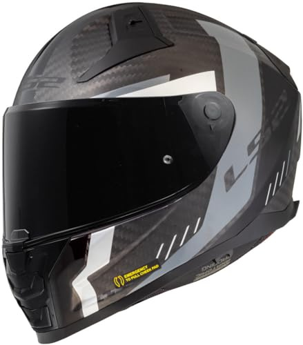 LS2, Integraler Motorradhelm VECTOR II CARBON GRID Matt Black Grey, M