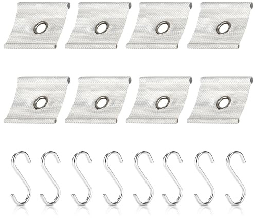 MHYMX Kederschiene, 8 Stück Vorzelt Wohnwagen Kederöse 5/6mm - 7/8mm Kederleisten Haken 5cm X 5cm Markisenhaken für Camping Zelt Wohnmobil Wohnwagen