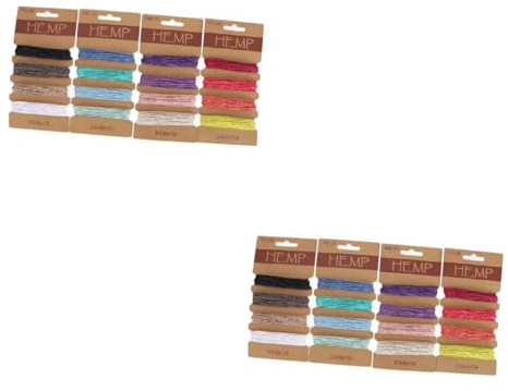 SEWOART 2 Piezas 16 Cuerda De De Color De 1 Mm Cordón Trenzado De Macramé Brazalete Cordón De Abalorios Hilo De Cuentas Trenzado Collar De Perlas Hilo De Joyería Cordel Algodón