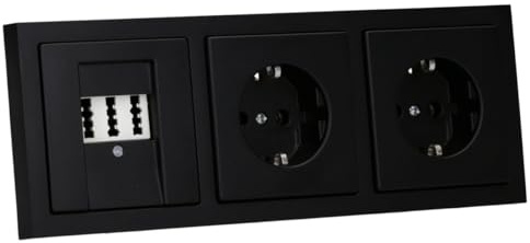 Busch-Jaeger future linear TAE- & Steckdosen-Set mit 3-fach Rahmen