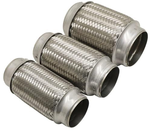 Auto Auspuffrohr Auto-Auspuffrohr Teleskopisch Flexible Verbindung Geflecht Faltenbalg Edelstahl-Schalldämpfer-Rohrverbinder Geschweißt Universell Auto Auspuff Schalldämpfer(60MM-165MM)