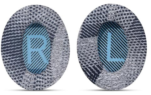 Cooling-Gel QuietComfort 35 / QC35 ii Ersatz-Ohrpolster für Bose Kopfhörer Cusion, Kompatibel mit Bose QC25 QC2 QC15/ Around-Ear 2 AE2i AE2w/ SoundTrue & SoundLink Serie, Blau und Schwarz