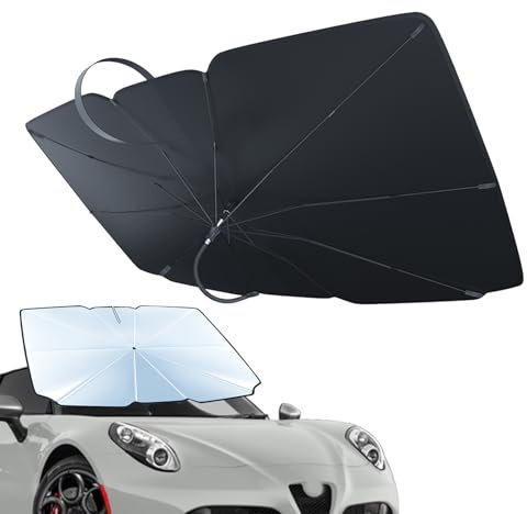 WJnflQN Parasol Plegable para Parabrisas de Coche, Paraguas para Parabrisas de Coche,Parasoles Plegables para Ventana Delantera de Parabrisas de Coche | Herramienta de protección de Cortinas de Coche