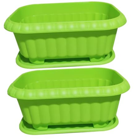 TOYANDONA 2pezzi Vassoi Per Coltivazione Ortaggi Fioriere in Plastica Per Ortaggi Vasi Da Giardinaggio Design Rete Drenaggio