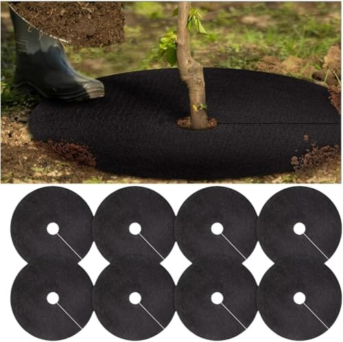 Set di 10 dischi di pacciamatura delle piante, 32/42/52 cm, tappetino protettivo per alberi, tappeto di protezione contro le erbacce, per alberi, fiori, paesaggistica, combattere