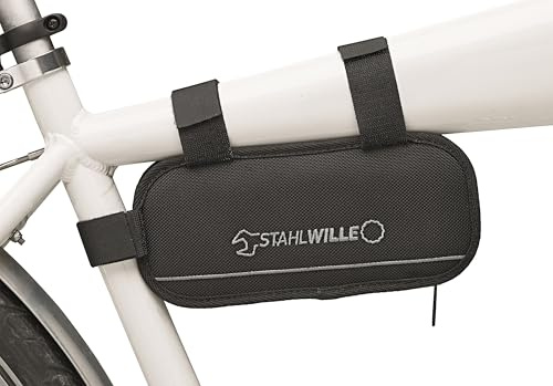STAHLWILLE Fahrrad Rahmentasche | Fahrradtasche mit wasserbeständiger PU-Beschichtung für Gravelbike, Rennrad, MTB | Werkzeugtasche