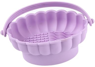 MagiDeal Bol de nettoyage pour pinceaux de maquillage, outil de nettoyage pour pinceaux cosmétiques, support de séchage, organisateur pliable pour de
