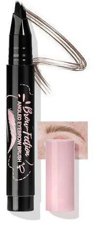 Microblading Eyebrow Pen Natural,Eyebrow Pen Easy to Use, Eyebrow Brush Quick Drying,Hair-Like Strokes, 24hrs Long-Lasting,Waterproof,Smudge-Proof,Multiple Uses (01brown)