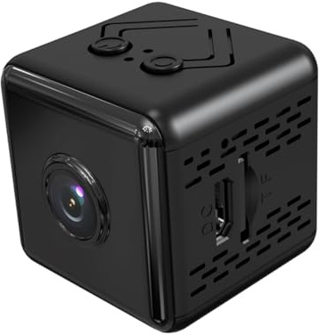 Caméra de Nuit 1080p WiFi Noire Capteur Cmos 1/4 Pouce | Angle 150° Diagonal, 6 LED Infrarouges 940 Nm, Hotspot Intégré, Stockage Jusqu’à 128 Go