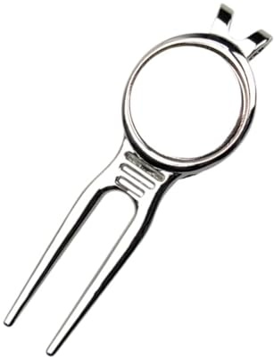 Oxtxuzdm Golf-Pitchgabel mit Golfball-Marker, Aluminiumlegierung, Pitchgabel, einfache Handhabung, grünes Gabelzubehör