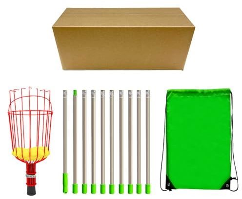 Raccoglitori di frutta telescopici di facile montaggio, per giardinaggio domestico e agricoltura professionale, asta telescopica regolabile