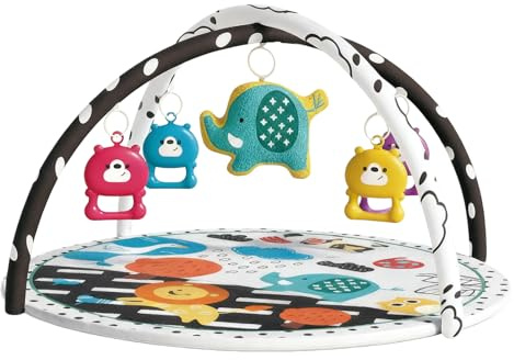 Babys Spieldecke, Kinder Spielmatte Krabbelmatte Mit 5 Abnehmbaren Spielzeugen Spielbogen Babys Interaktiv Erlebnisdecke Aktivitätsteppich Für Zimmer Wohnung Wohnzimmer Kinderzimmer Spielzimmer