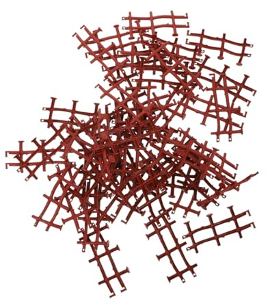 Levemolo Recinzione Giocattolo in PP 50 Pezzi Fibbie Laterali Decorazione per Giardino e Fattoria Accessorio per Scenari di Gioco e Sabbiere Mini Ornamenti per Recinzione da Giardino