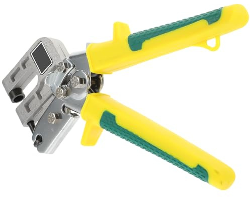 GOOHOCHY Pince à Sertir pour Rails en Acier Carbone Jaune Design Ergonomique, Outil Manuel D'installation de Plafond et Profilés Métalliques