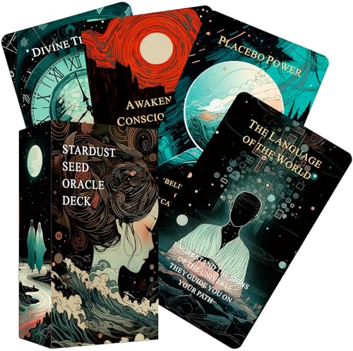 Seeds of Stardust Oracle Cards, Cosmic Oracle Deck for Intuition, 80 Tarot Cards for Divine Guidance and Higher Self Messages