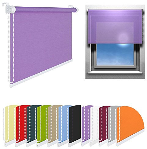 FENSTERROLLO DUOROLLO 80 CM BREIT 175 CM LANG BLAU INKL. SEILZUG FENSTERROLLO KLEMMROLLO JALOUSIE