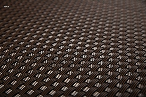 Sellon24 (17,99€/m2) Balkonverkleidung Sichtschutz Meterware Balkonsichtschutz Polyrattan Balkonbespannung RD02-dunkel braun100