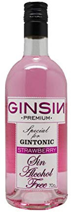 Ginsin Strawberry 0.0% 70cl, Alcohol Free Gin Alternative Non Alcoholic Spirit