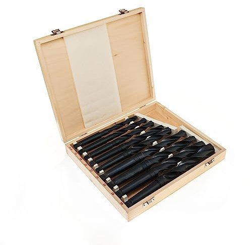 Weischer® - HSS MK Bohrer Set Ø 14,5-30 mm | 9-tlg. Spiralbohrer Konusbohrer | MK2 MK3 Schaft | Metall Stahl | stabiles & bruchfestes Set