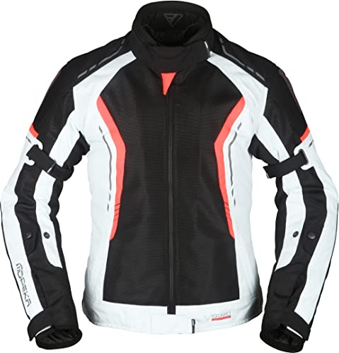 Modeka Khao Air Damen Motorrad Textiljacke (Black/Grey/Red,46)