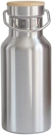 pandoo Edelstahl Trinkflasche 750 ml | Wiederverwendbare Wasserflasche, auslaufsichere Sportflasche mit Deckel, für Sport, Camping, Ausflug, Fahrradfahren | mit oder ohne Isolierung (Einwandig)…