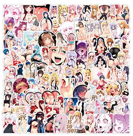 Anime Sticker [Pack of 100] Vinyl Waterproof Sticker Cute Water Bottle Laptop Travel Bag Car Skateboard Motorcycle Bike Luggage Guitar Bicycle Sticker (Anime Sticker Girls)