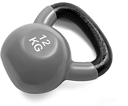 Cfty Fitness Kettlebell 4kg, 6kg, 8kg, 10kg, 12kg, 14kg Haushaltsgeräte Haus und Frauen Hantel Wasserkocher Outdoor Squat Stärke Gewicht Training (Lila, Rosa, Grün, Blau, Grau, Schwarz)(12kg)