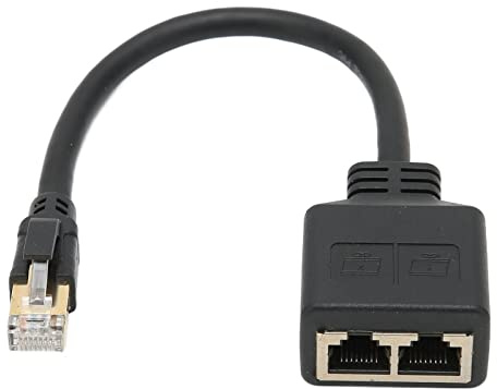 RJ45 Splitter Adapter, RJ45 Network 1 Till 2 Port Ethernet Adapter Splitter, CAT8 Nätverkskabel Splitter Adapter för Hemmakontor
