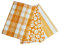 Prime Housewares Set of 3 Beautiful Design Tea Towels 45cm x 65cm Tea Towel Sets 100% Cotton (Orange Bean)
